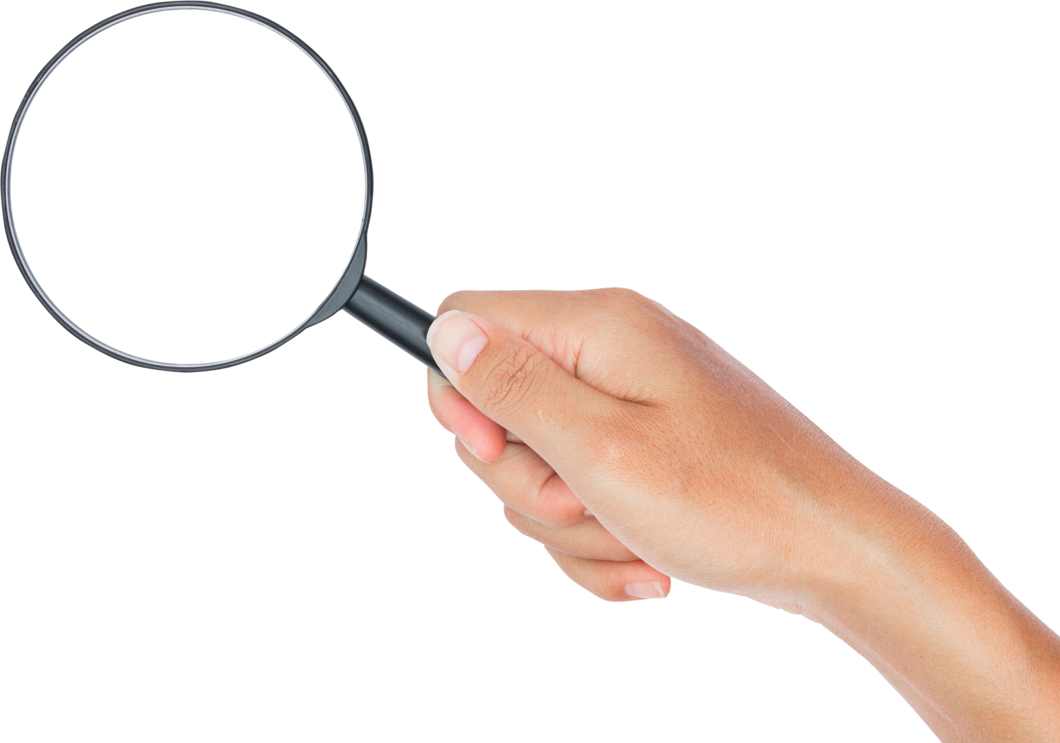 Hand with Magnifying Glass